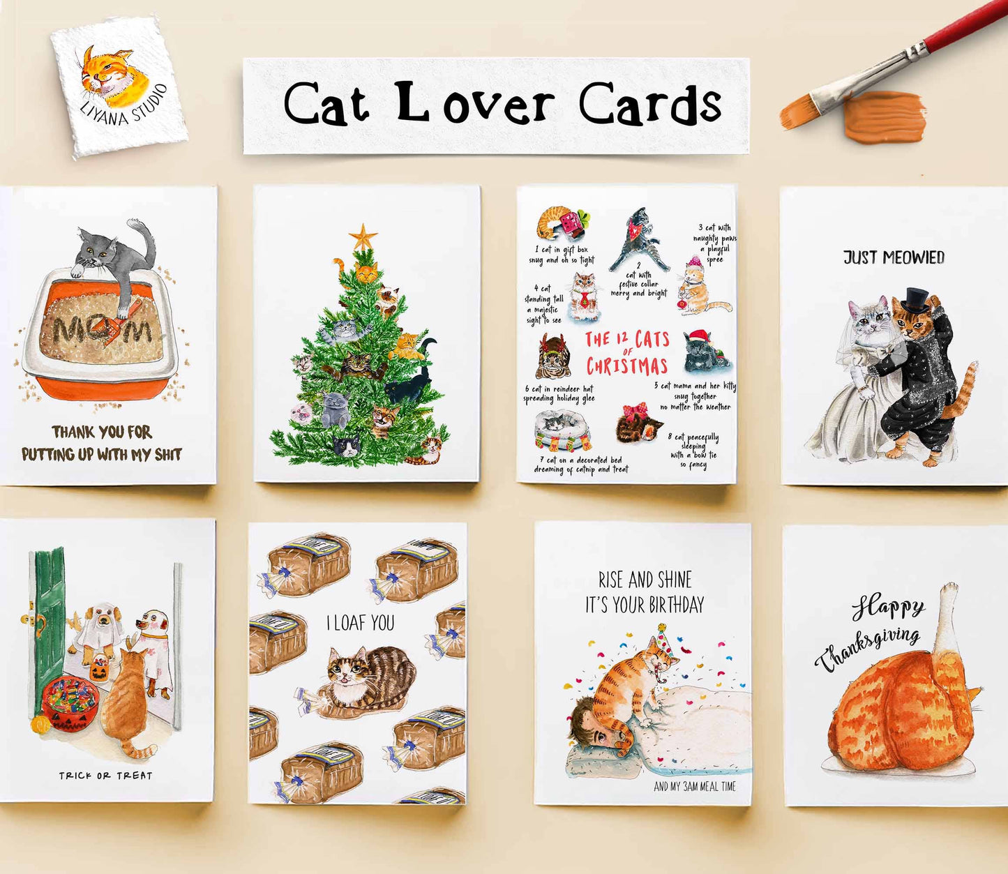 Cats Couple Adventure Funny Anniversary Card
