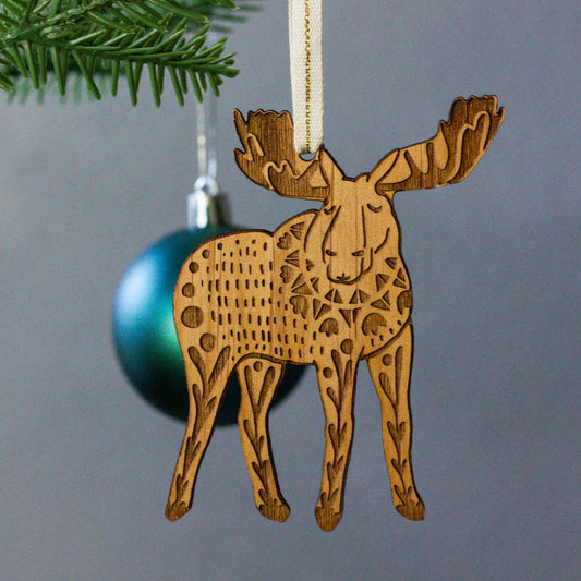 Moose Wood Ornament