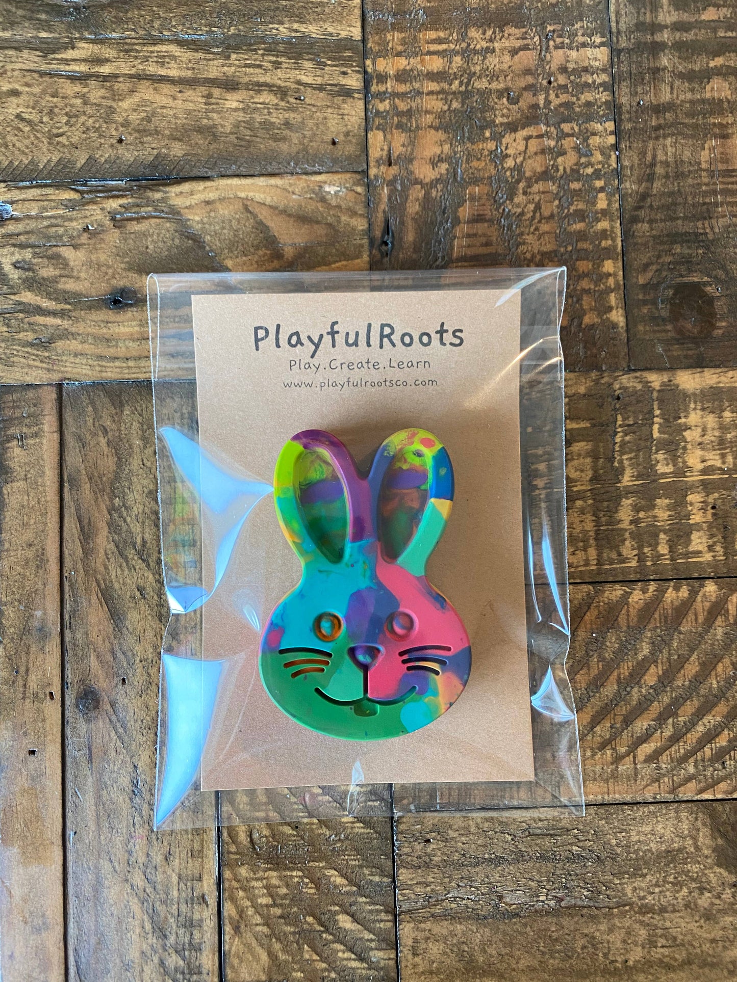 Large Crayon Bunny - Handmade Non-Toxic Kids Easter Gift