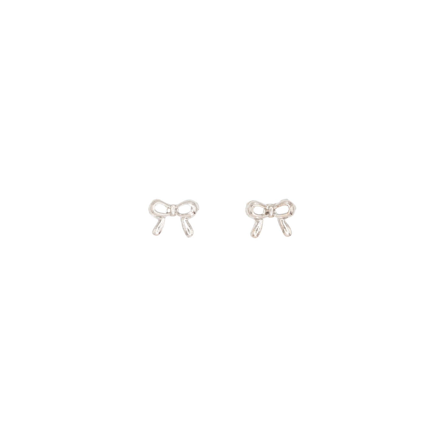 Bow Silver Post Earring Children’s Jewelry Ribbon Shape