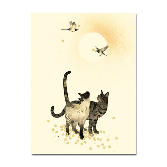 Two Cats Blank Card