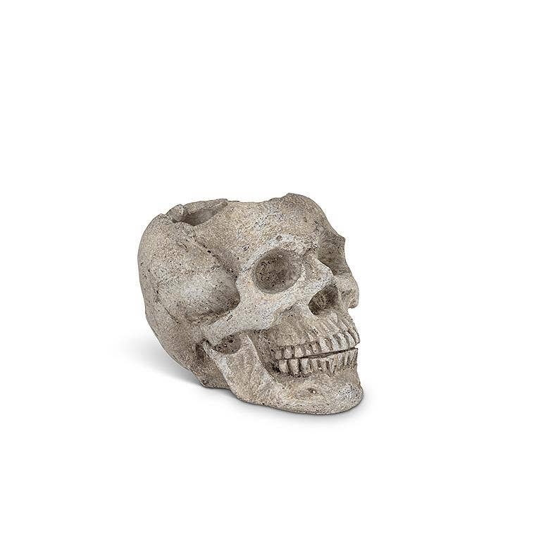 Small Skull Planter/Tealite Holder-3"H
