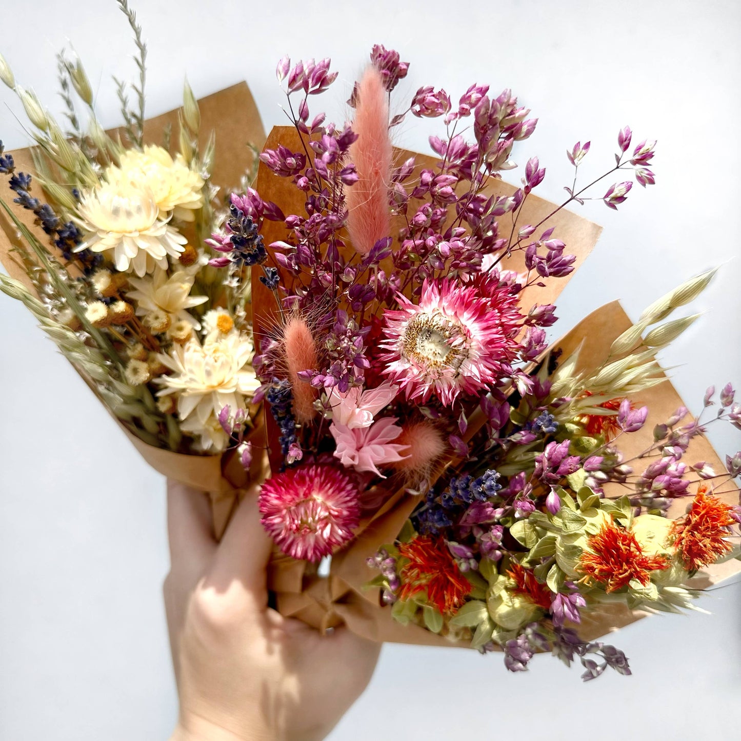 Dried Flower Mix Bouquet Bag With Gift Message