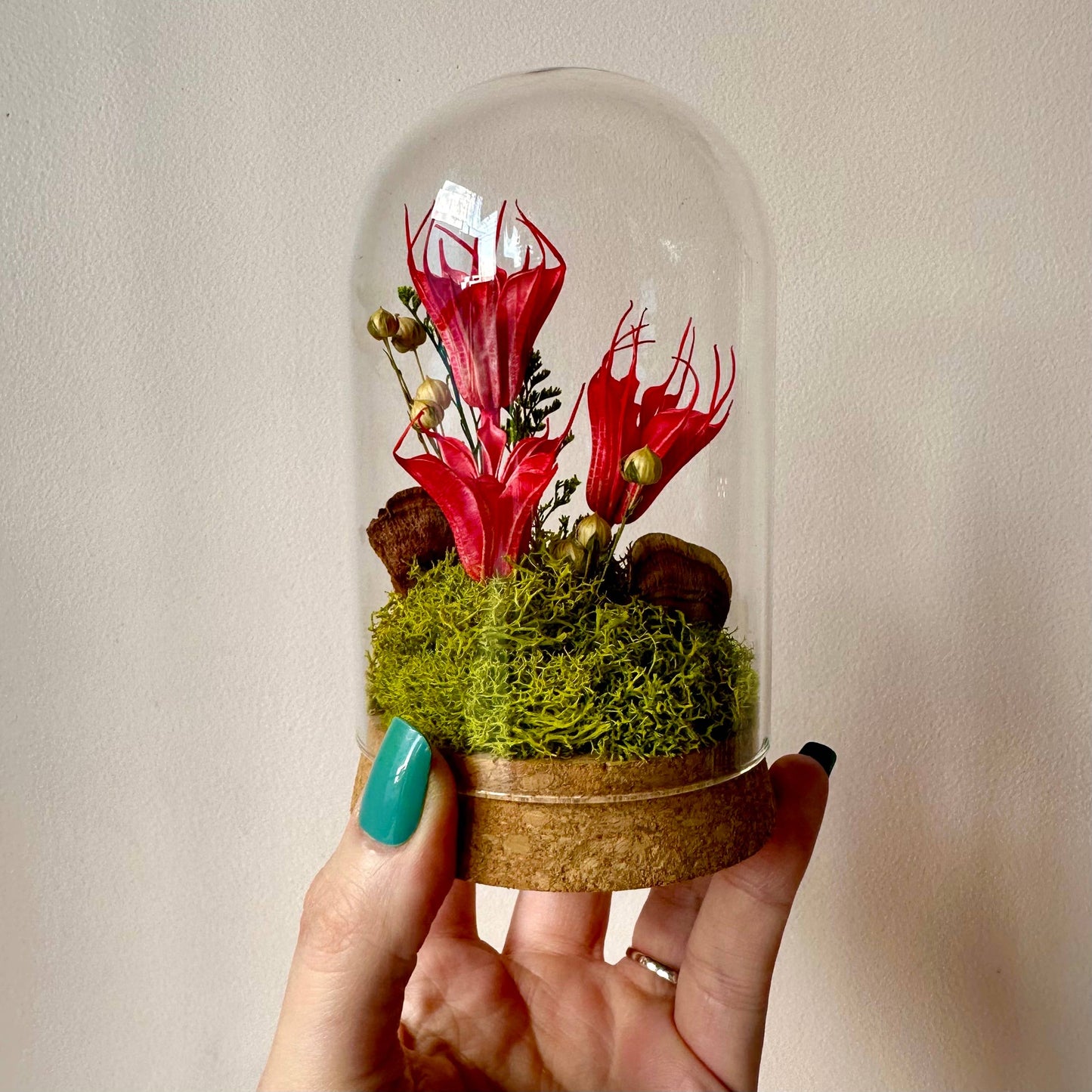 Love Potion Large Botanical Terrarium With Dried Flowers