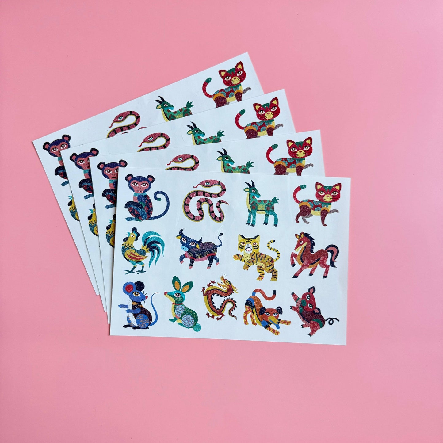 Chinese Zodiac Glittery Temporary Tattoos