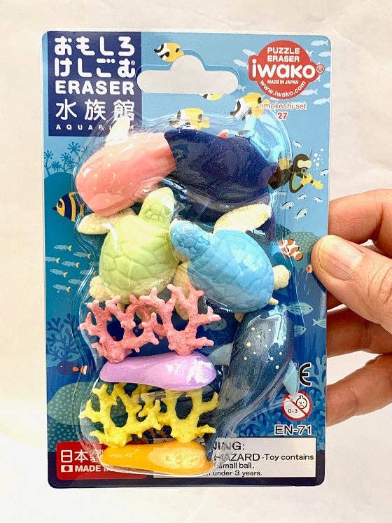 38316 Iwako Aquarium Eraser Card