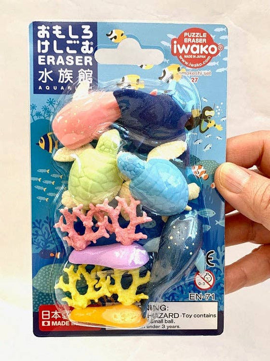 38316 Iwako Aquarium Eraser Card