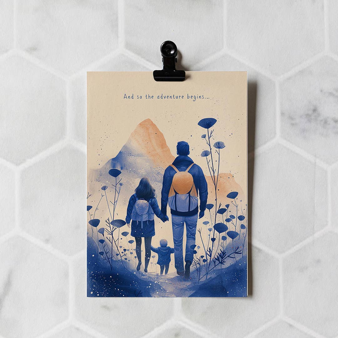 And so the adventure begins | New Baby Card | Gender Neutral