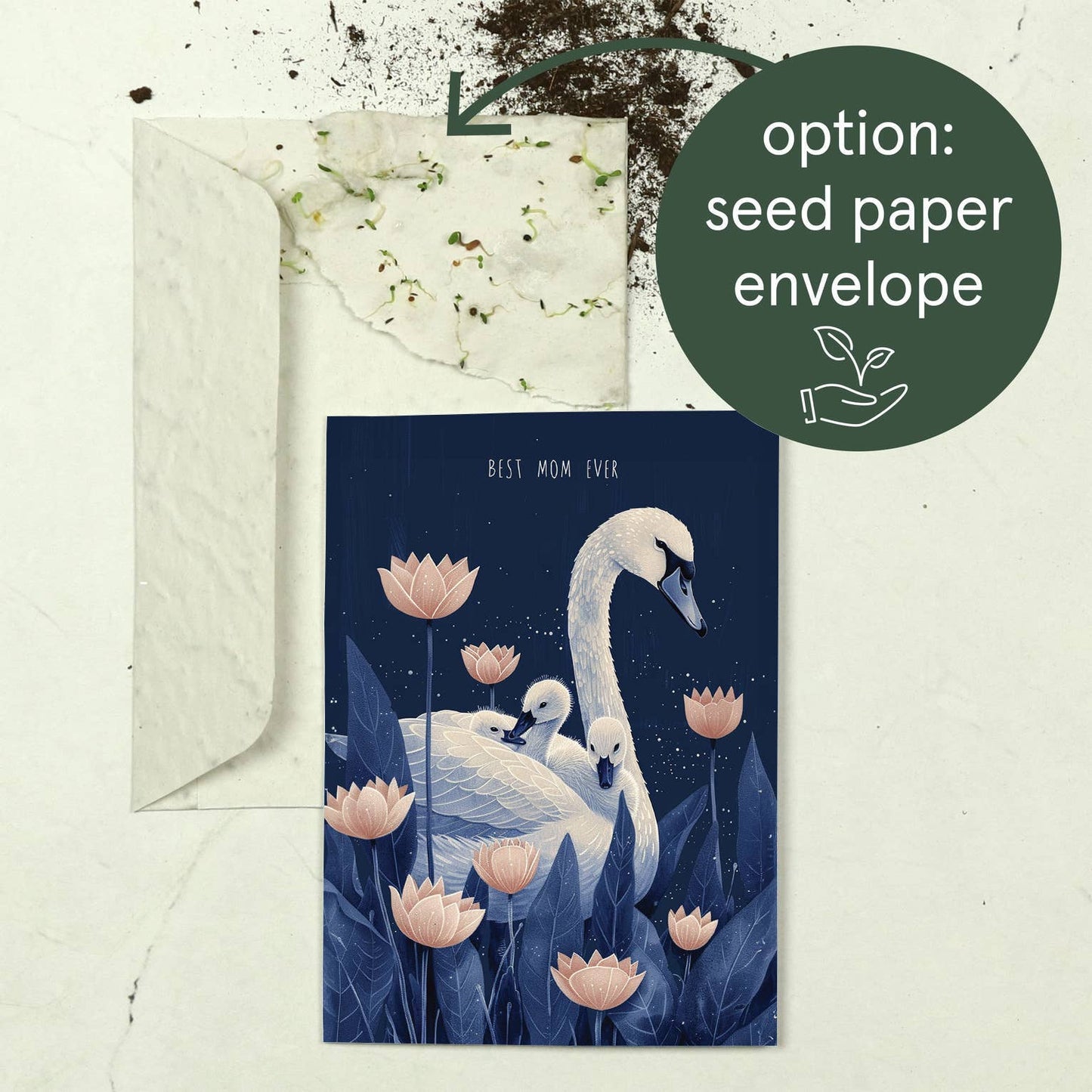 Best Mom Ever - Swan | Mother's Day Card