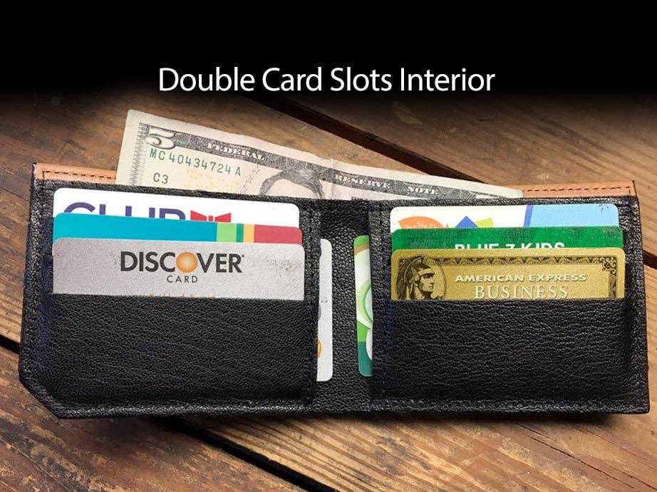 Faded Mountains - Printmaker Leather Wallet