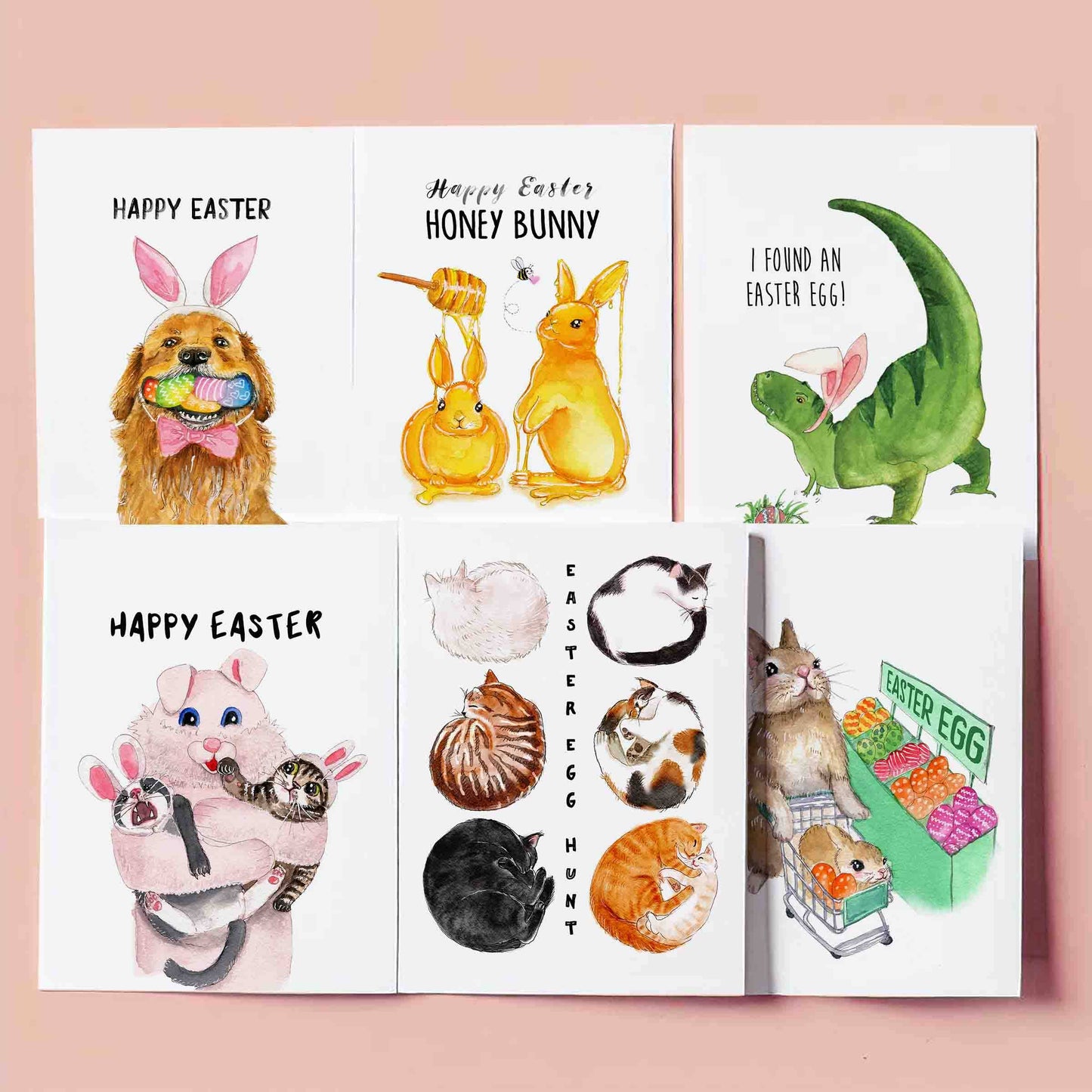 Spring Bird Dog - Easter Card
