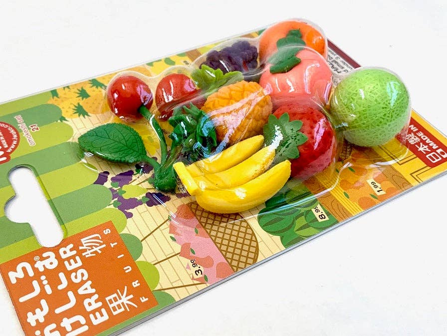 383271 Iwako Fruit Eraser Card