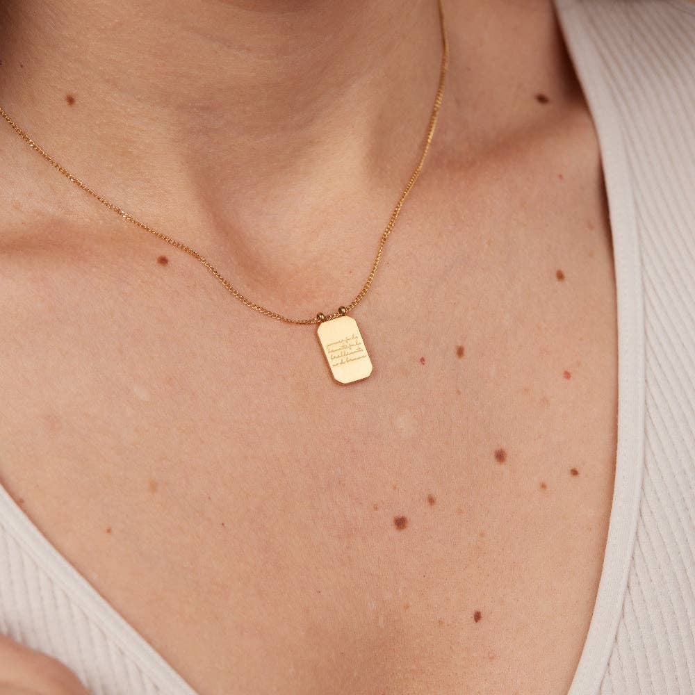 Powerful, Beautiful, Brilliant, and Brave - inspire necklace