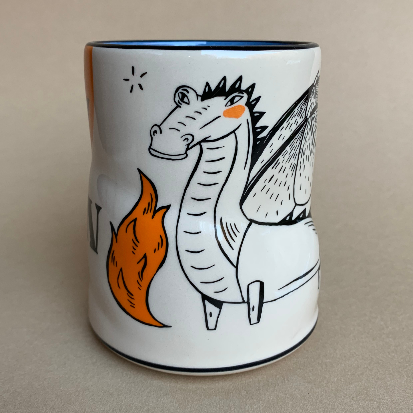 Lucky Dragon Cup - XLarge Ceramic Mug - Father's Day