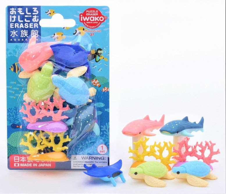 38316 Iwako Aquarium Eraser Card