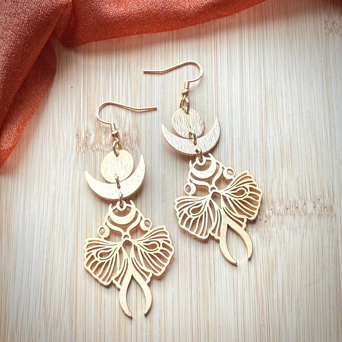 18k Gold Plated Moth