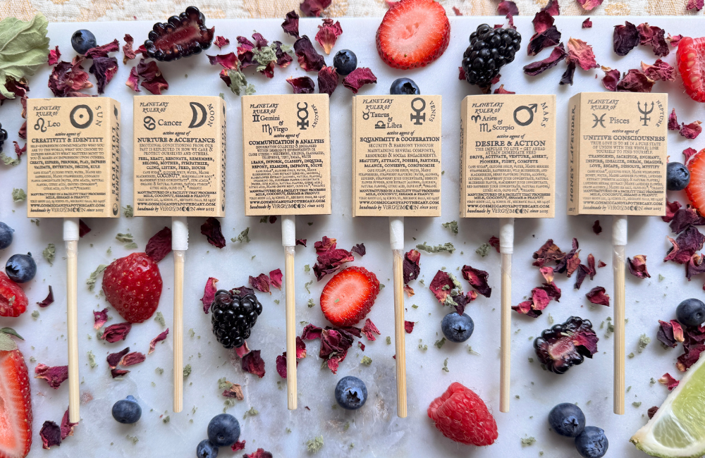 Plants & Planets Lollipops - Strawberry Hibiscus Rose- Venus