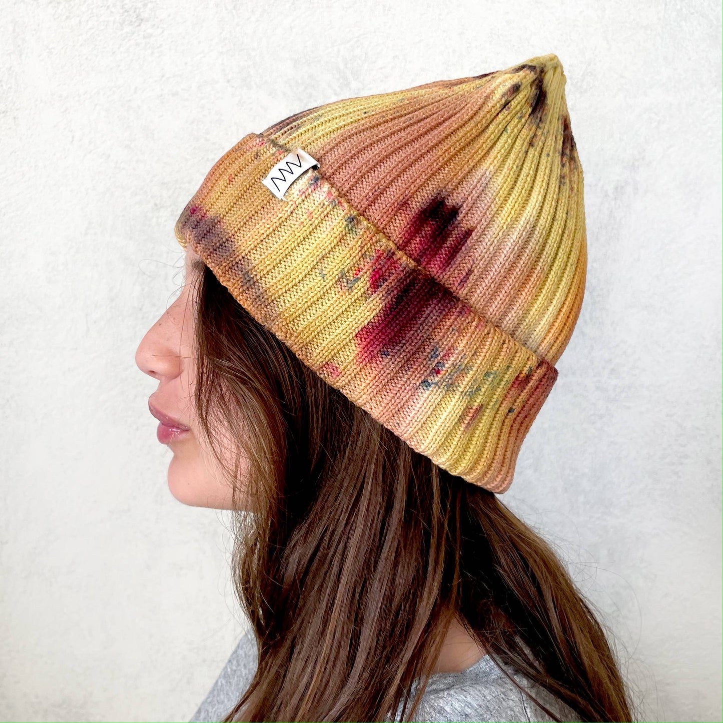 Sunflower Hand-dyed Beanie Hat