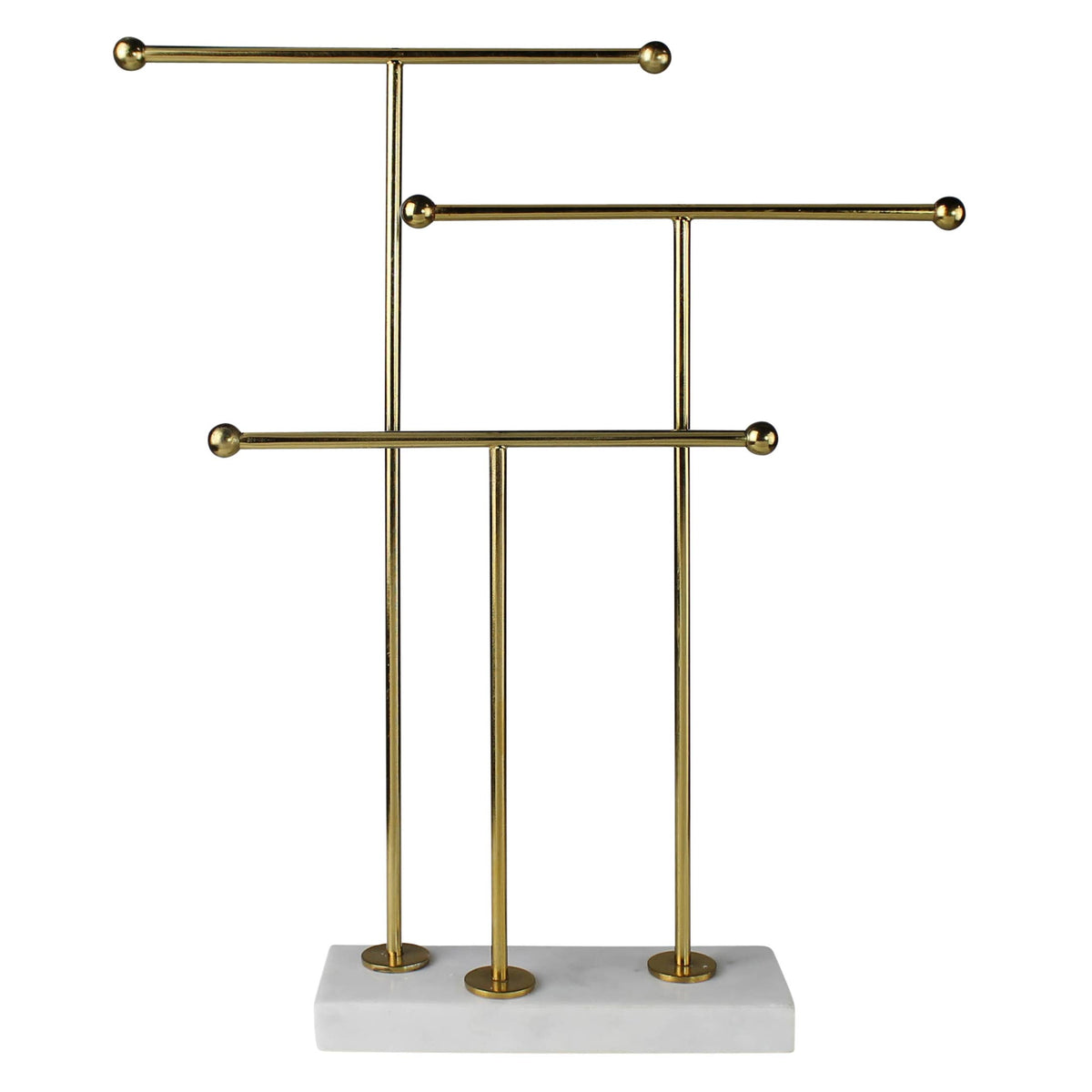 Loren Jewelry Stand, Marble & Brass