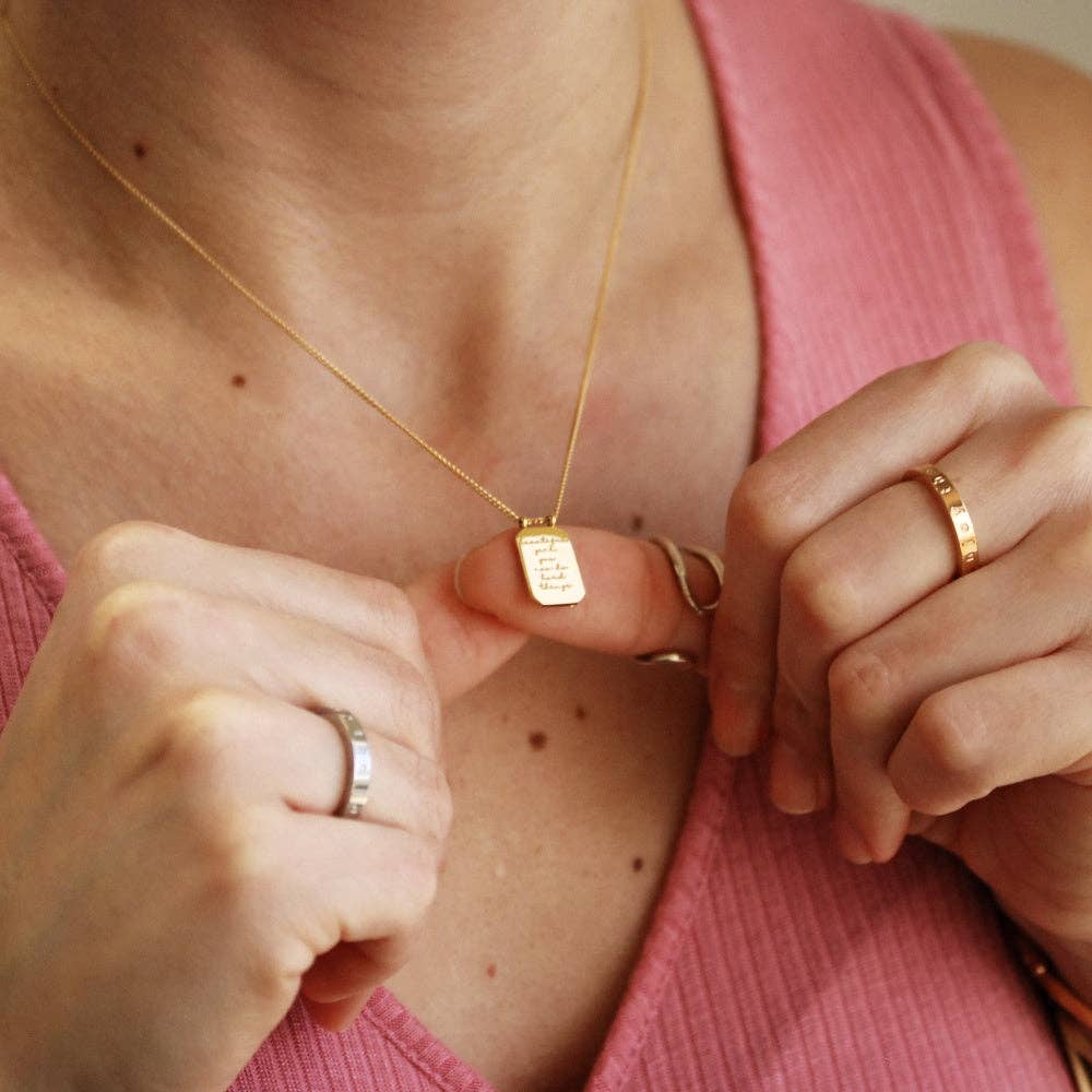 Beautiful Girl, You Can Do Hard Things - Mantra® necklace