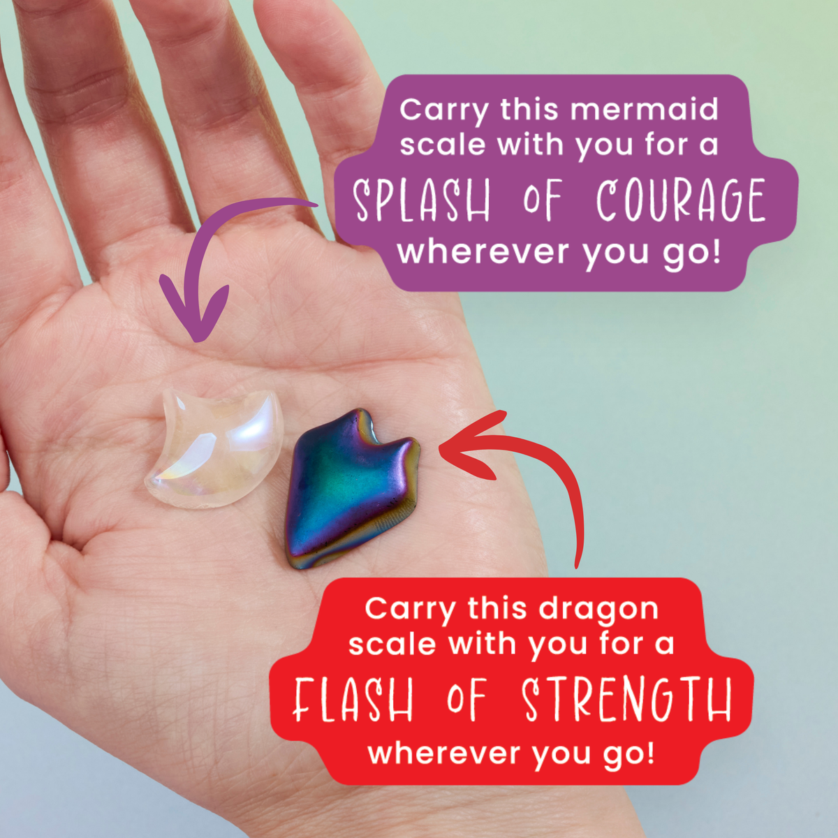 Mermaid Scale Crystal | Angel Aura Quartz - "Brave Tails"