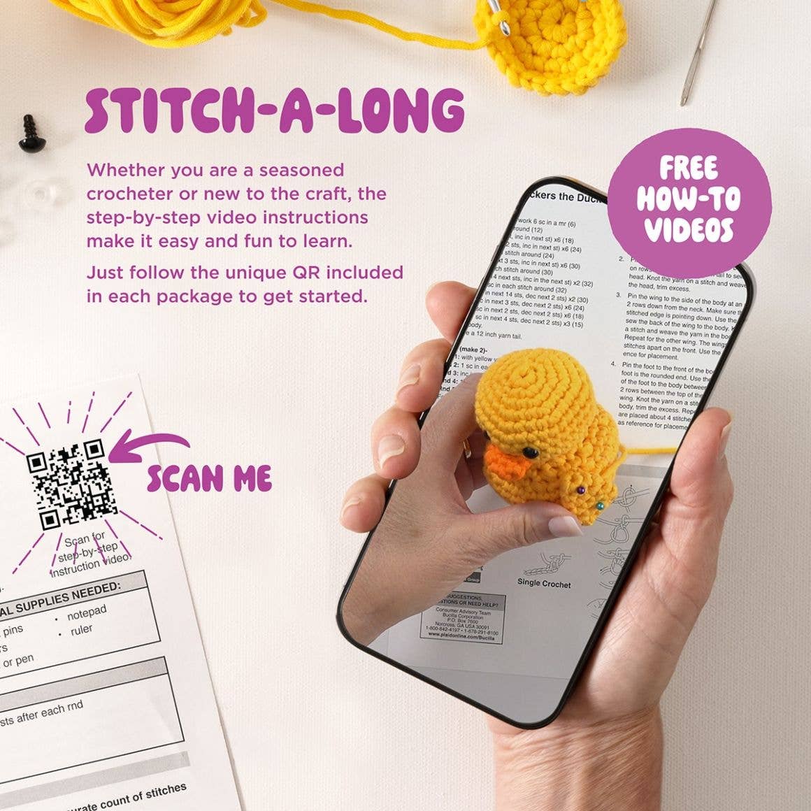 Bucilla Amigurumi Crochet Kit - Sarah the Boba Tea
