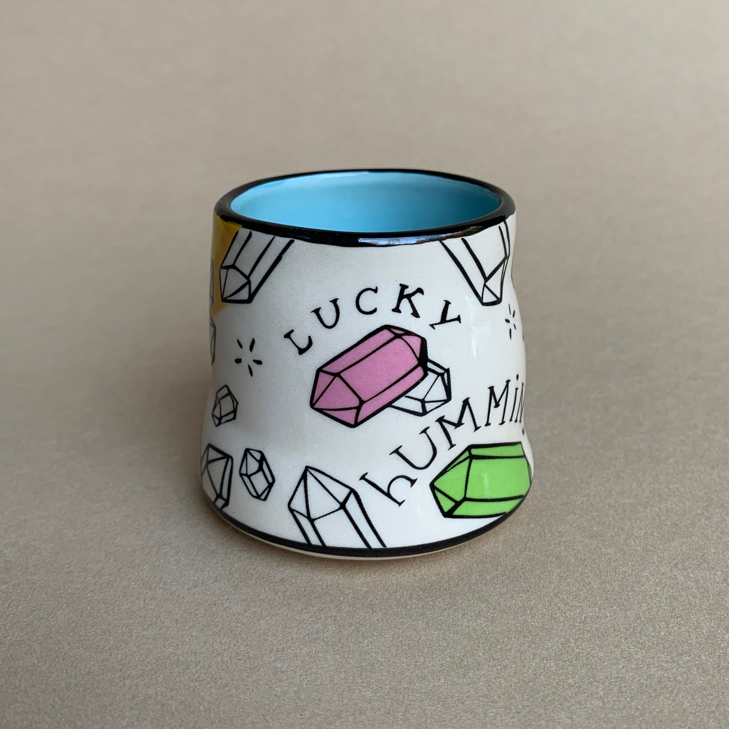 Lucky Hummingbird Cup - Small Ceramic Mug