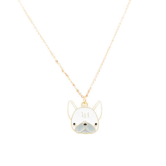 Frenchie Dog Enamel Charm Necklace Children’s Jewelry Gift