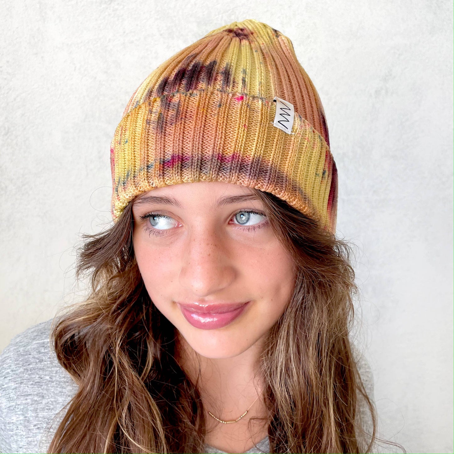 Sunflower Hand-dyed Beanie Hat