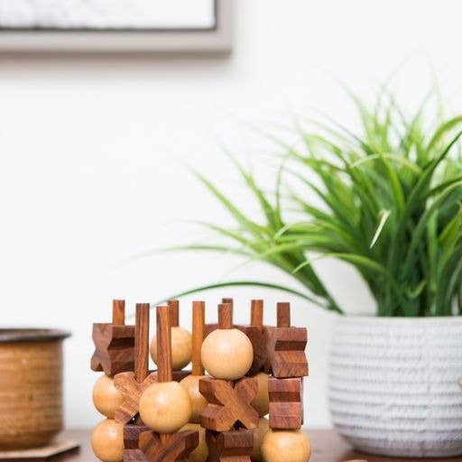 3D Tic Tac Toe Game - Handcrafted Wood- Gift