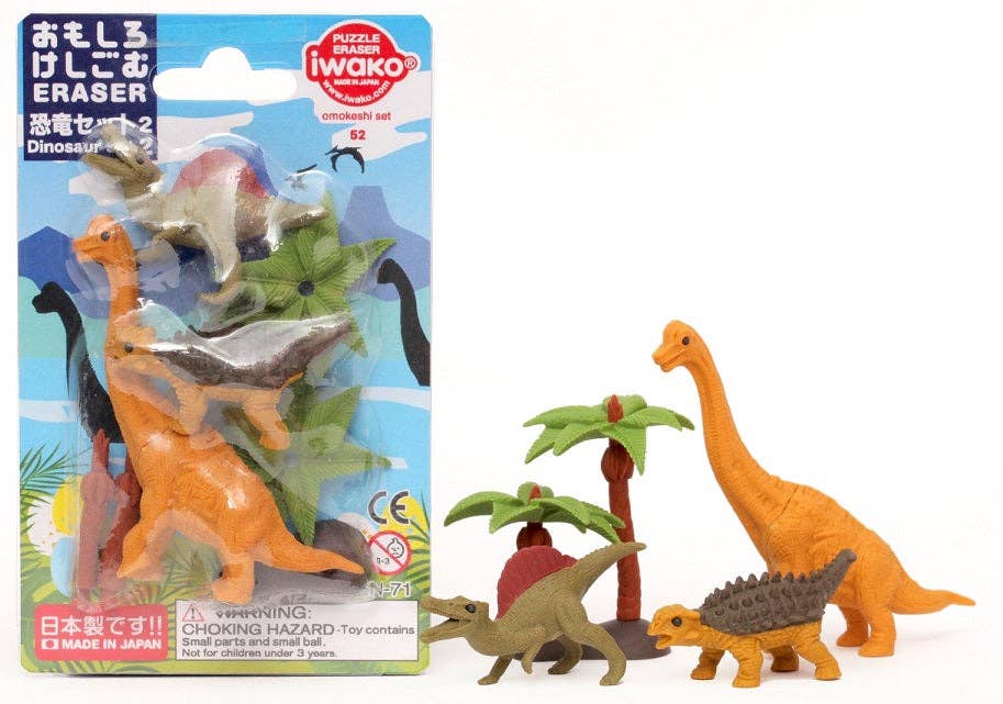 383251 Iwako New Dinosaur Eraser Card