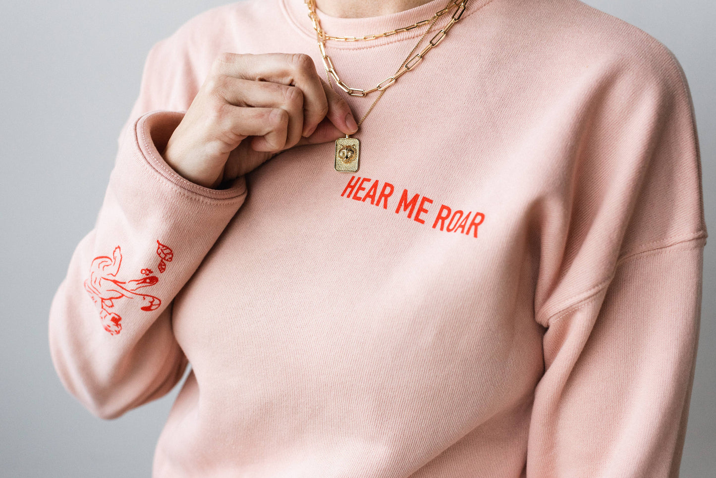 I am woman Hear Me Roar Graphic Sweatshirt