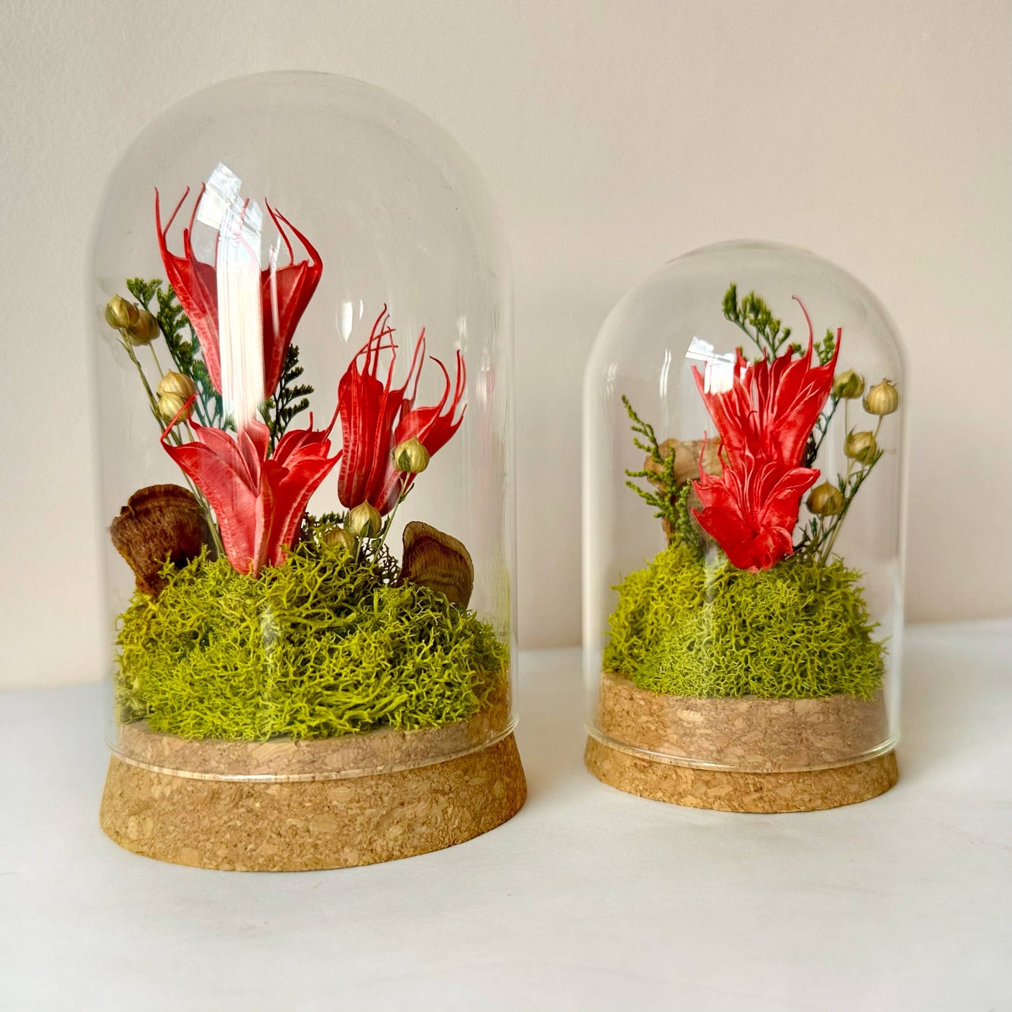Love Potion Large Botanical Terrarium With Dried Flowers