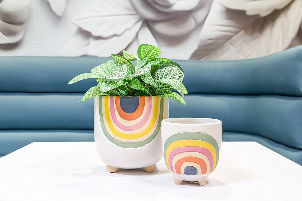 Lg Rainbow Planter w/Legs-5"H-2913
