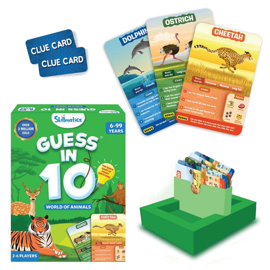 Skillmatics Guess in 10 World of Animals Card Game