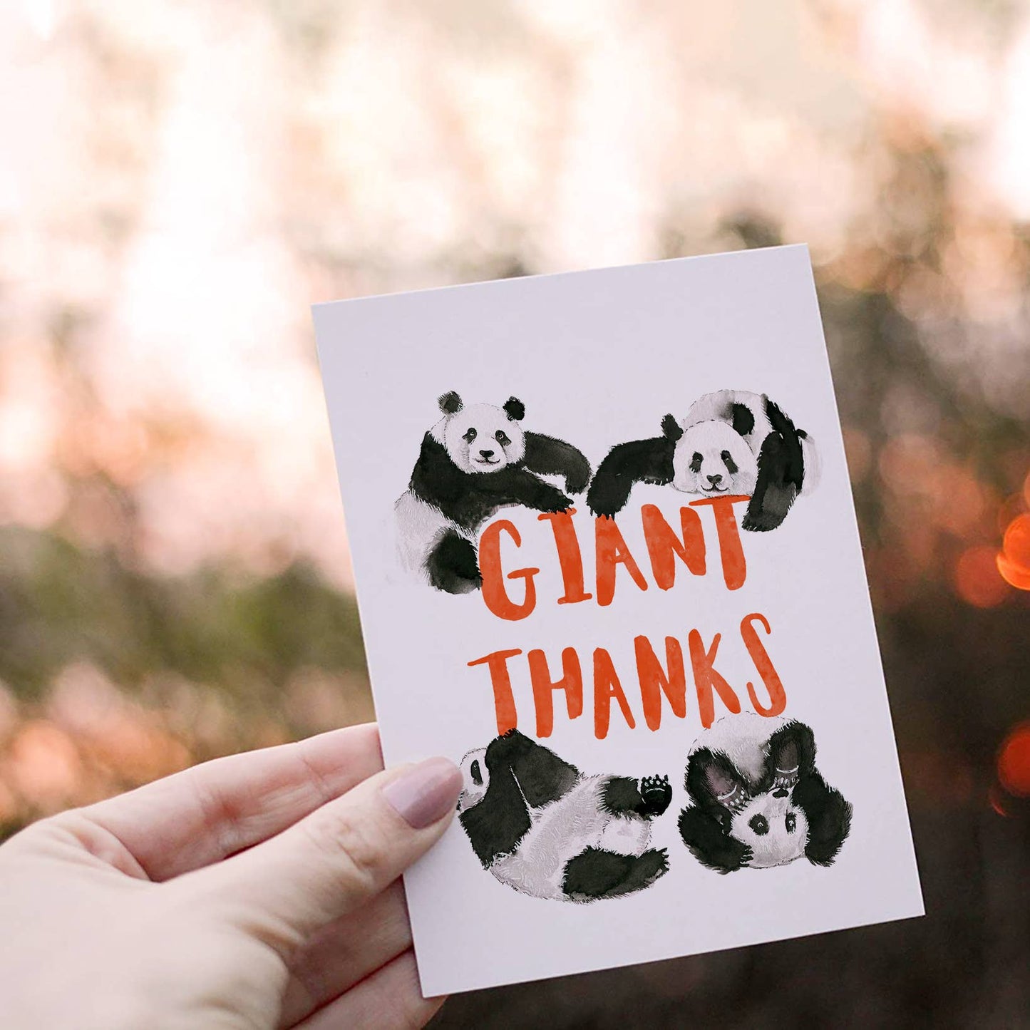 Giant Panda Thanks - Funny Thank You Card