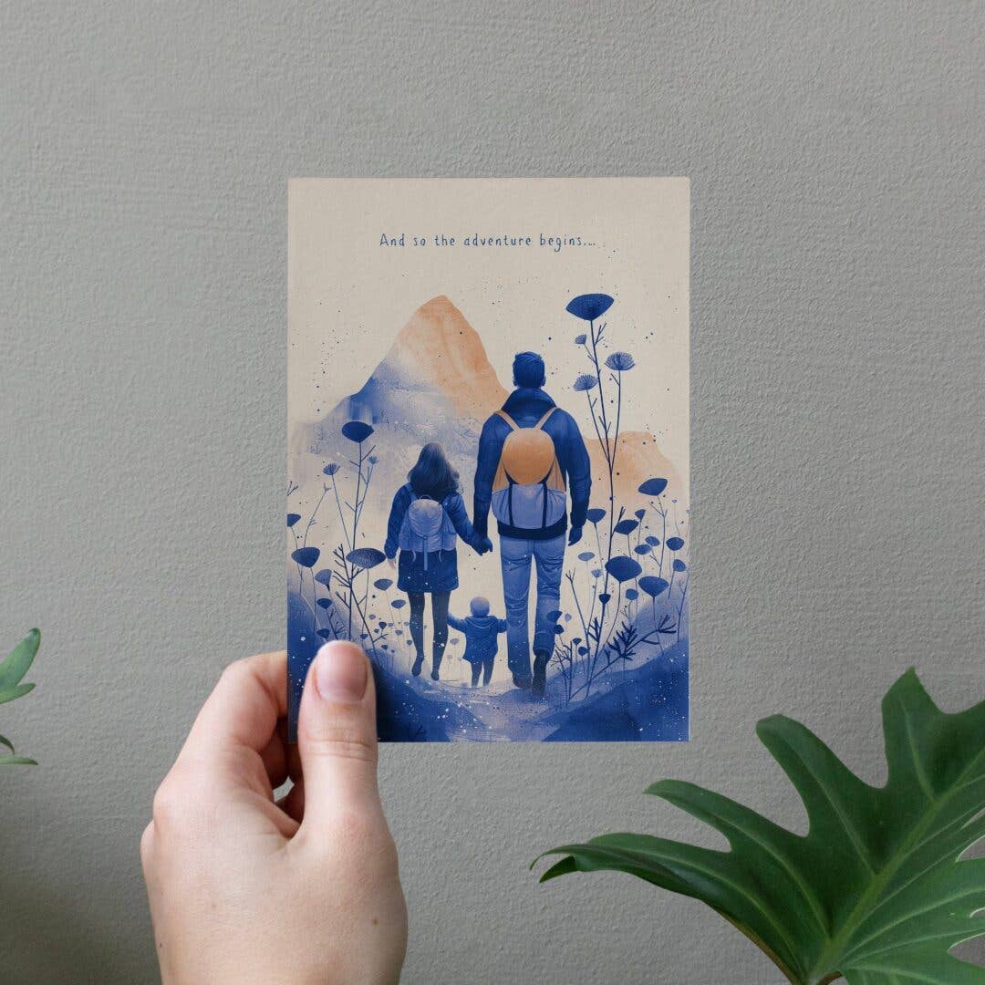 And so the adventure begins | New Baby Card | Gender Neutral