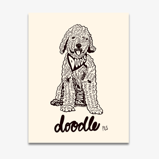 Doodle Dog Print, Dog Lover Gift for Pet Stores