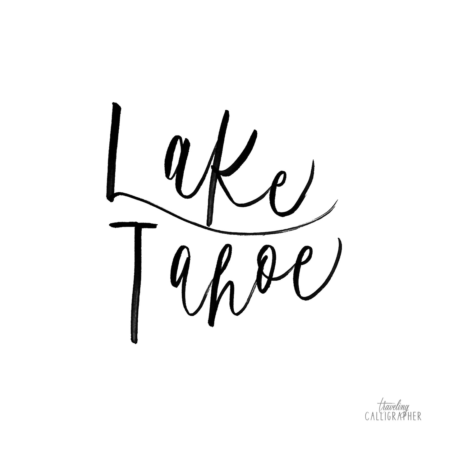 Lake Tahoe Neighborhood Map Print (3 Sizes Available)