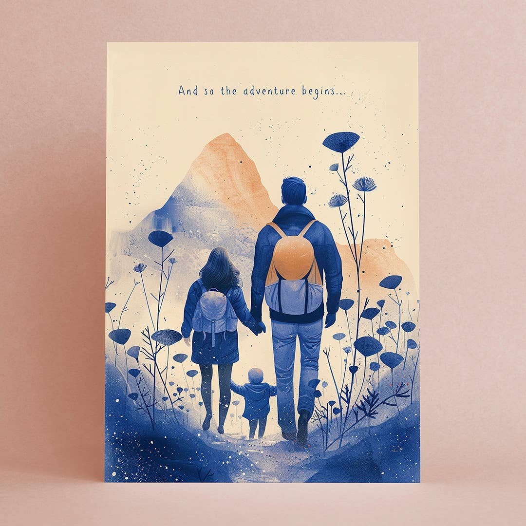 And so the adventure begins | New Baby Card | Gender Neutral