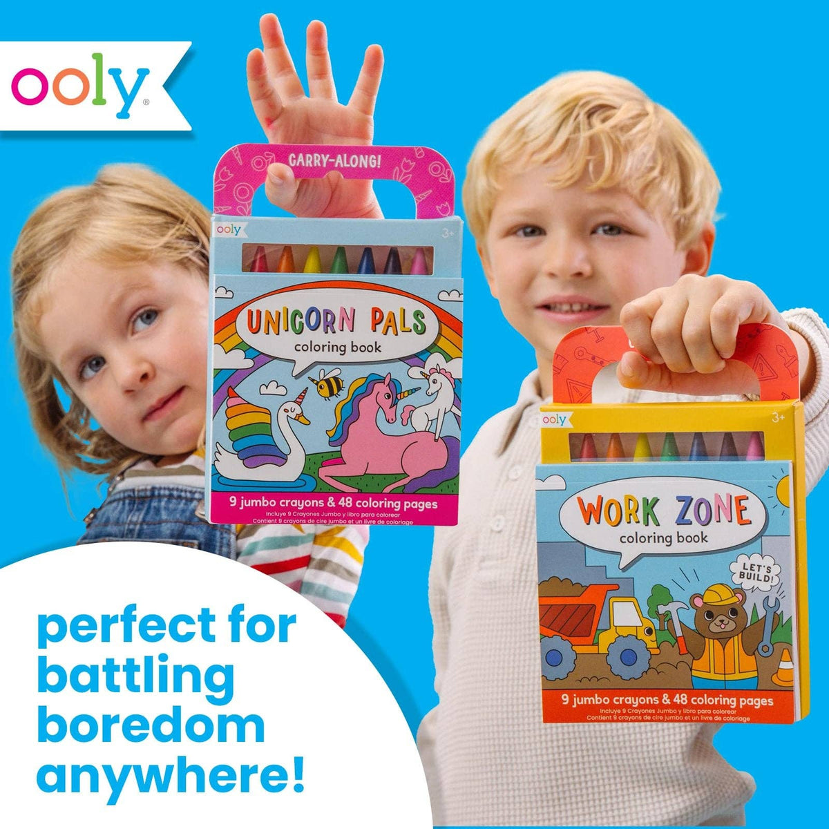 Carry-Along Coloring Book Set - Unicorn Pals