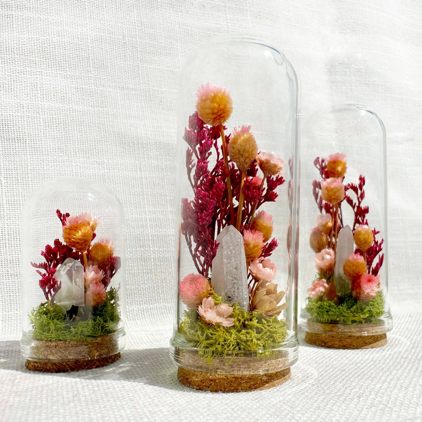Crystal Fairy Garden Mix Mini Glass Cloche Terrariums