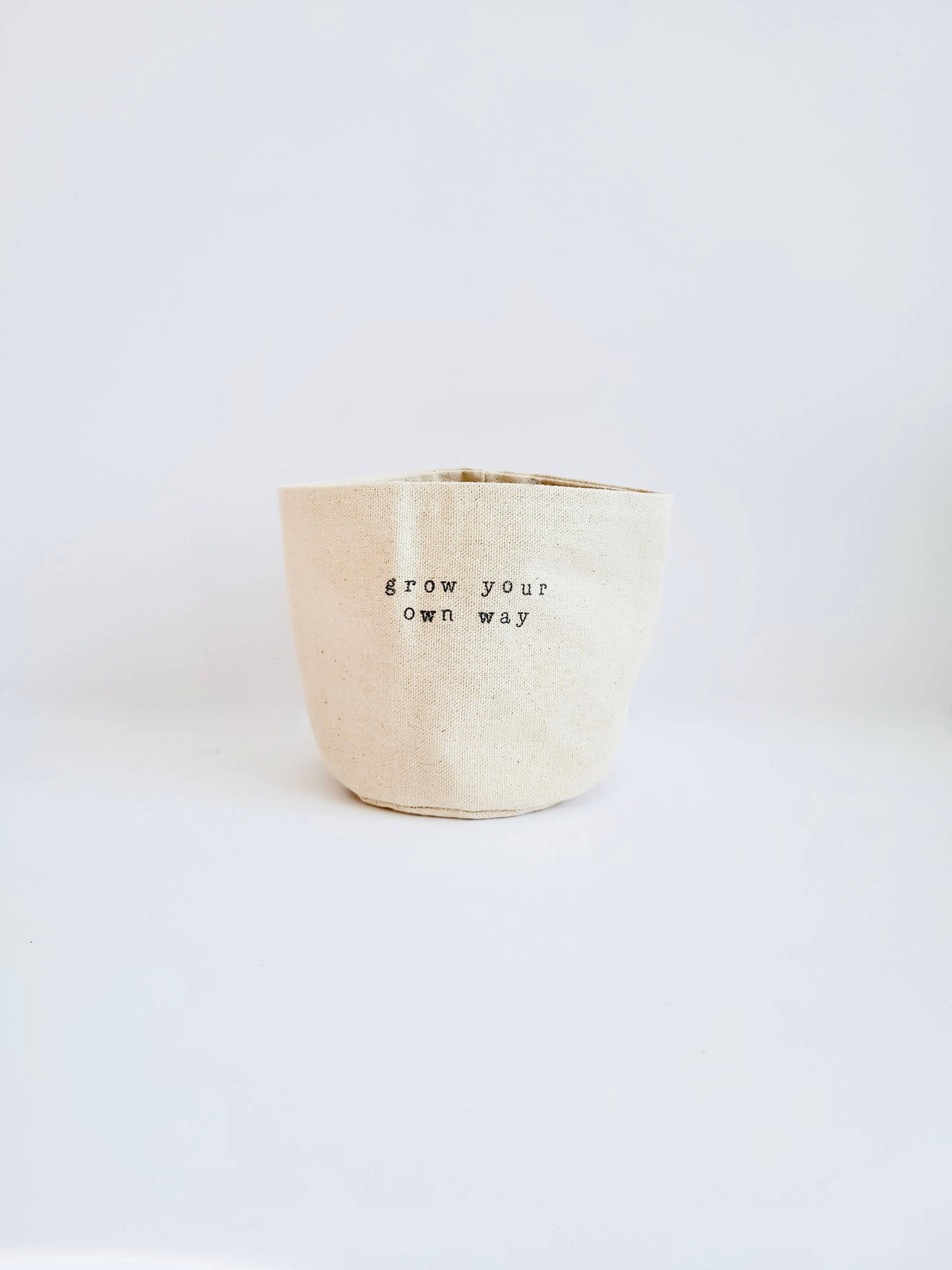 Grow your own way Canvas Plant Pot Cover