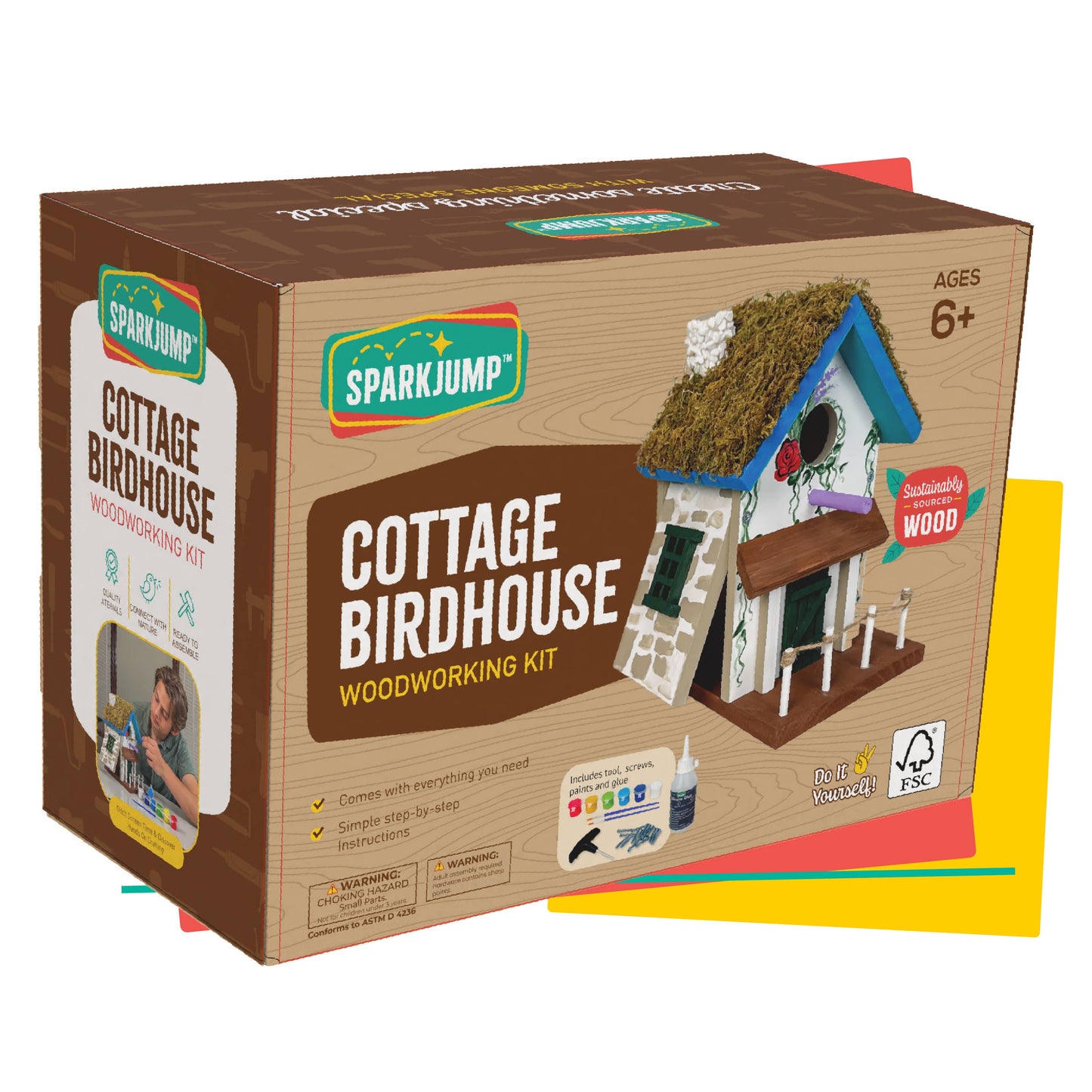 Cottage Birdhouse Woodworking Kit