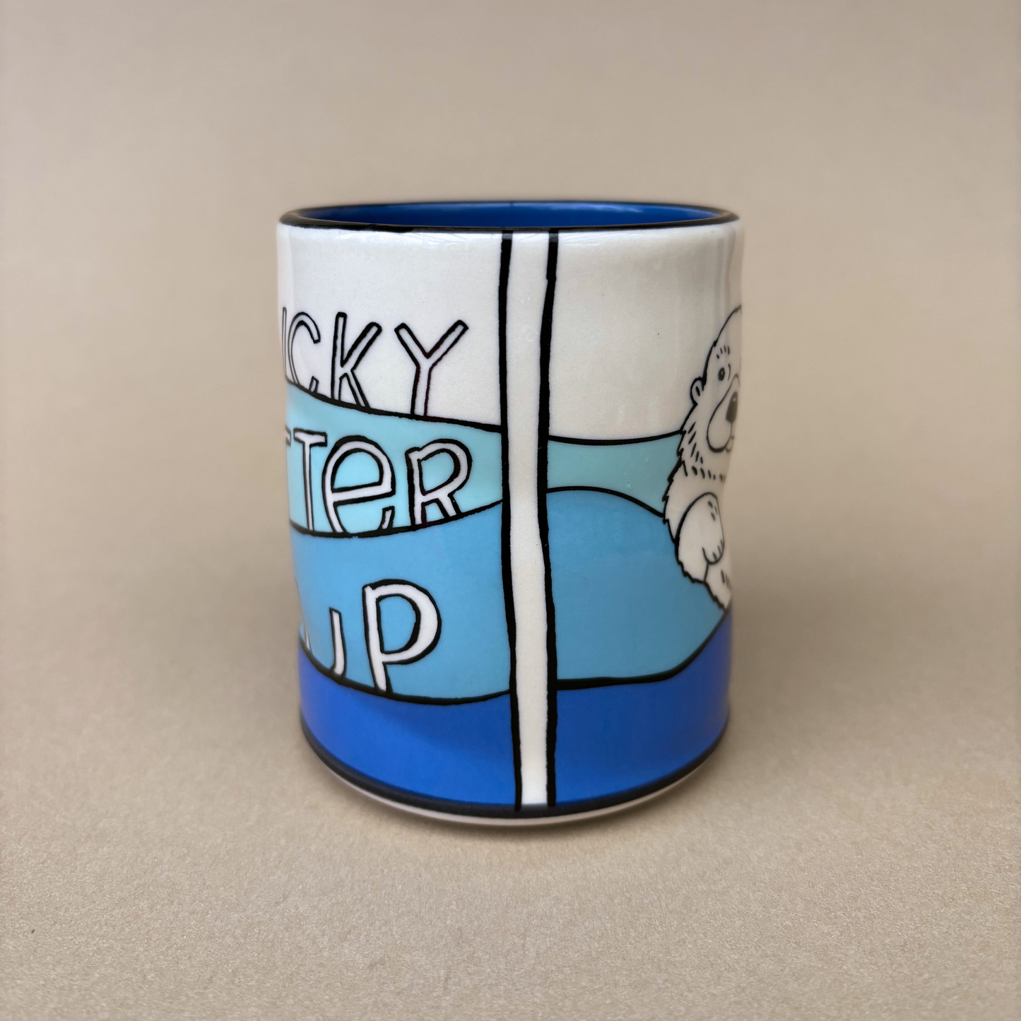 Lucky Otter Cup - Large Ceramic Mug - Father's Day