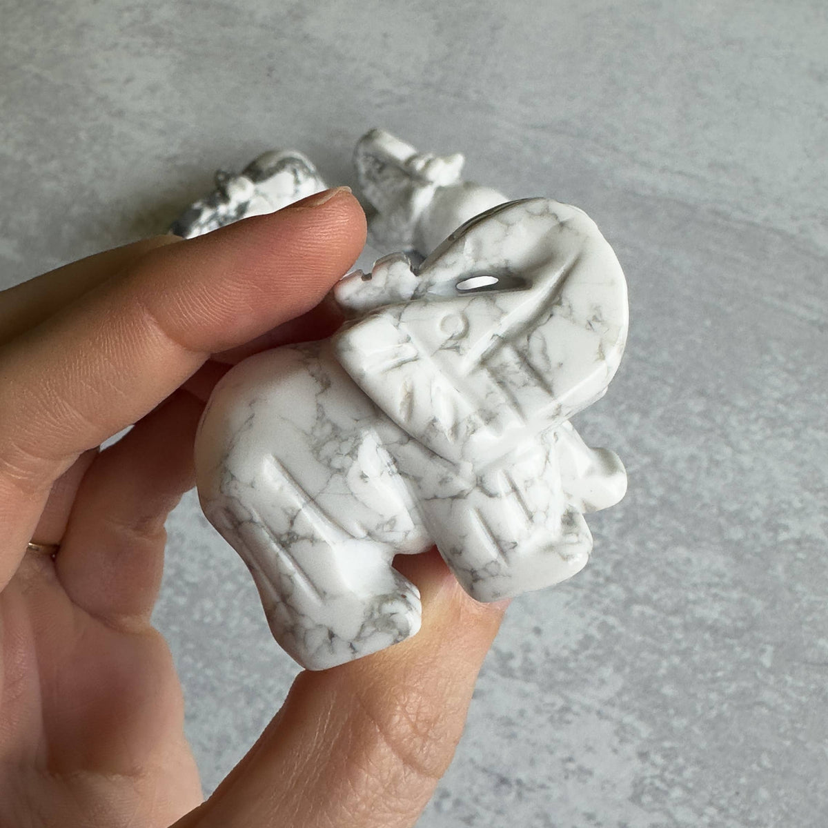 Hand-Carved Gemstone Animal | Elephant