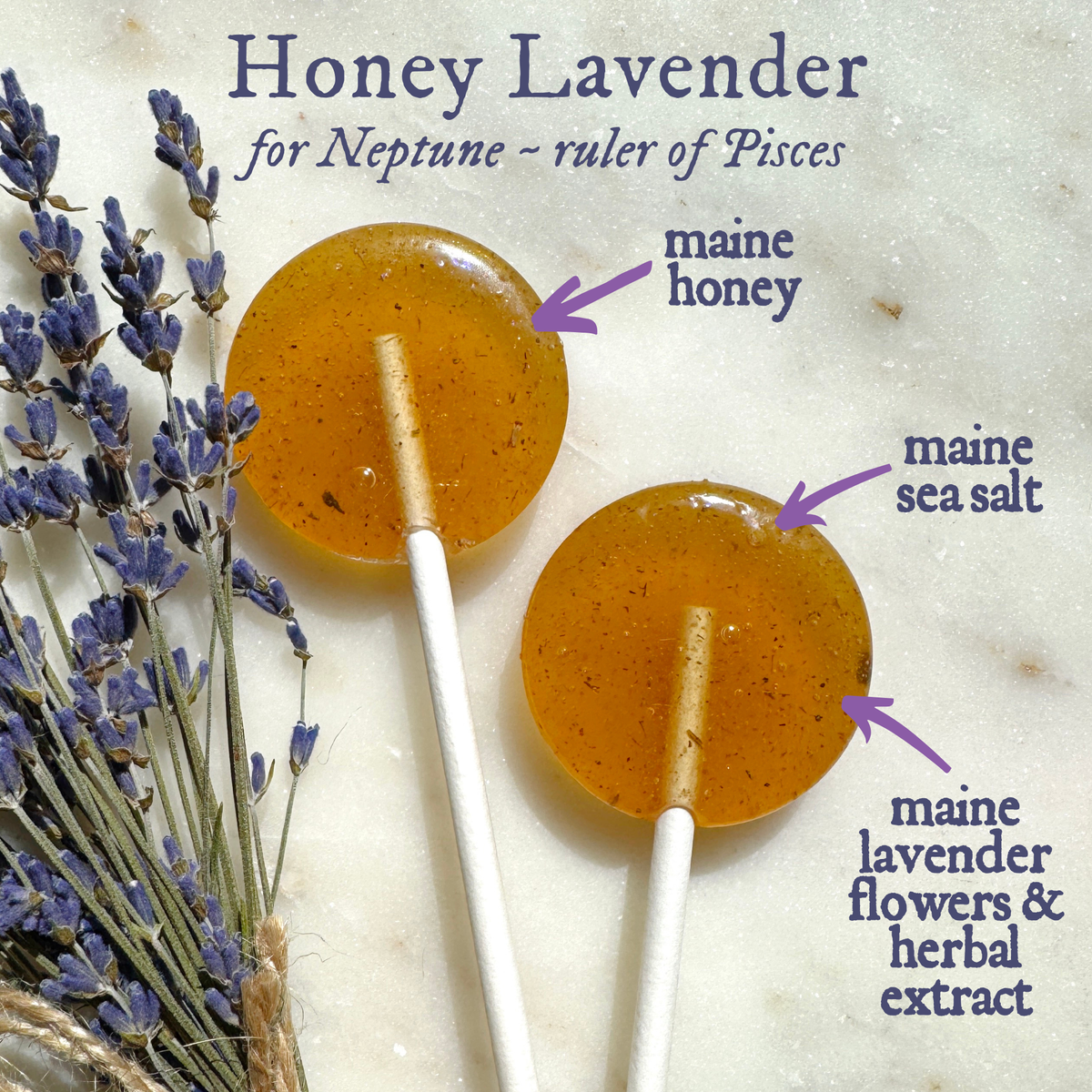 Plants & Planets Lollipops - Honey Lavender