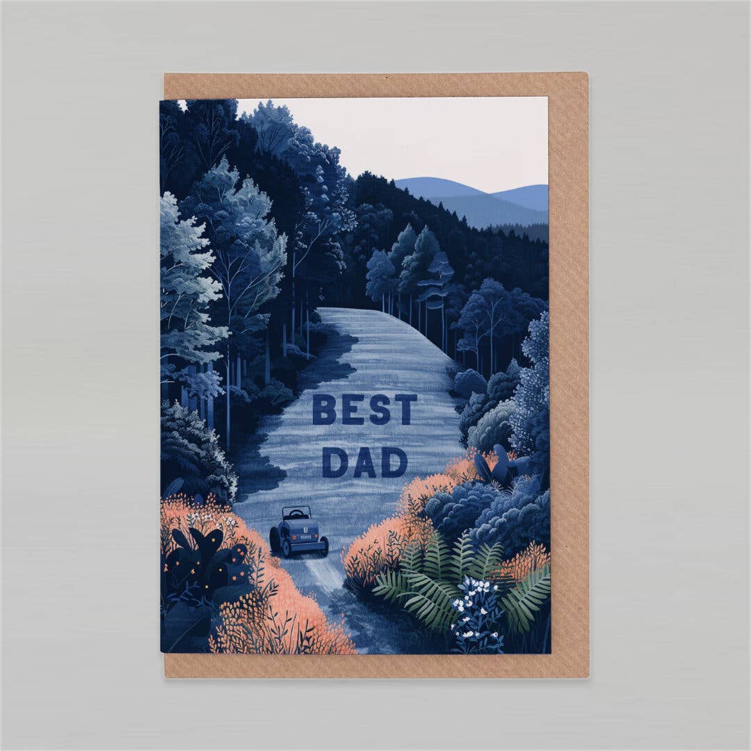 Best Dad Neat Lawn | Father's Day Greeting Card