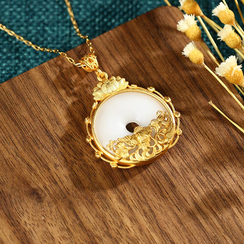 Golden Lotus Garden Necklace