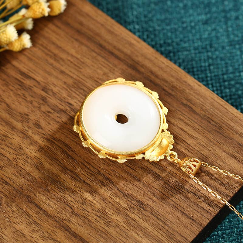 Golden Lotus Garden Necklace